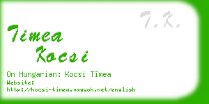 timea kocsi business card