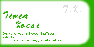 timea kocsi business card